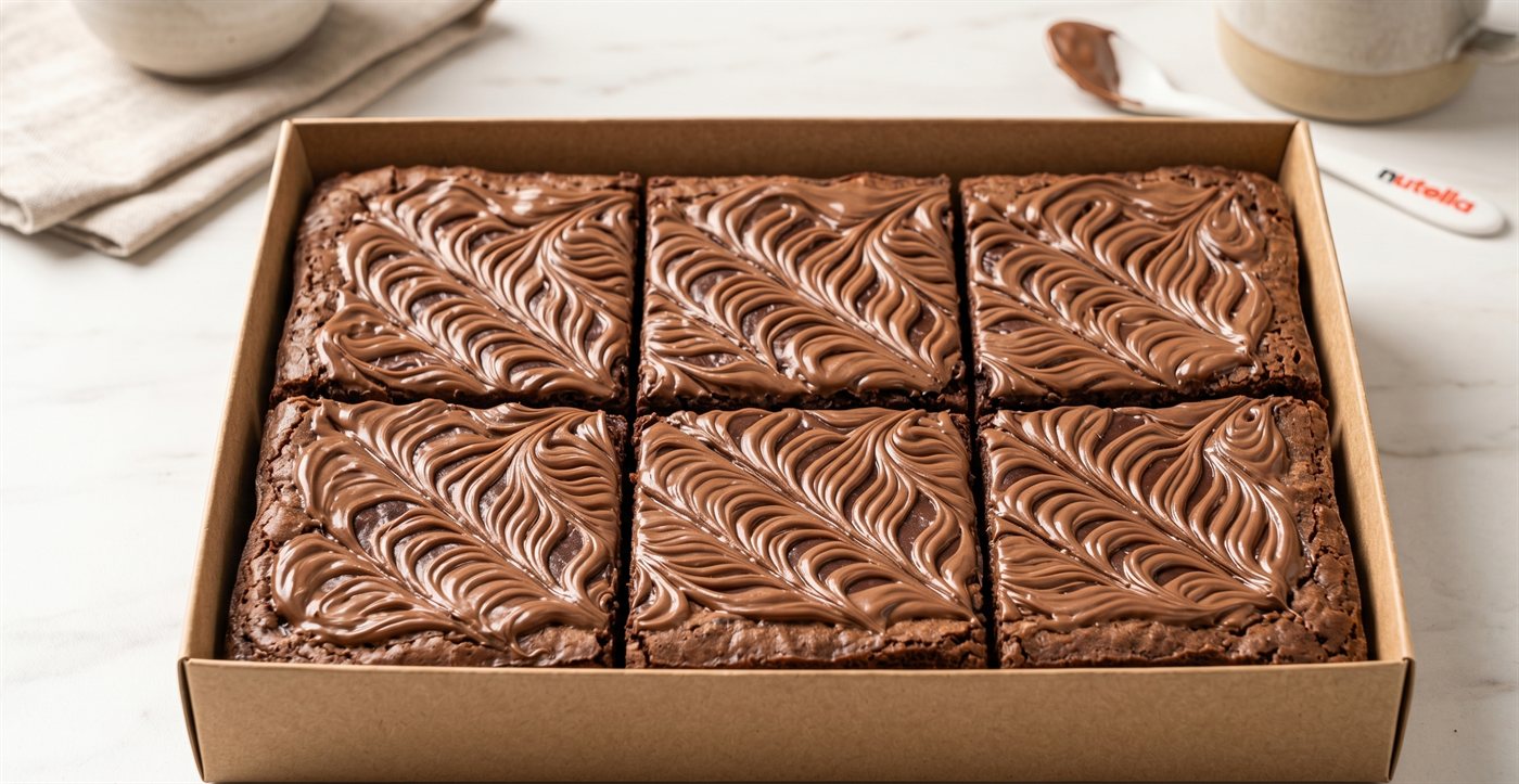 Nutella Flooded — eggless brownie by La Cheffe Bakes