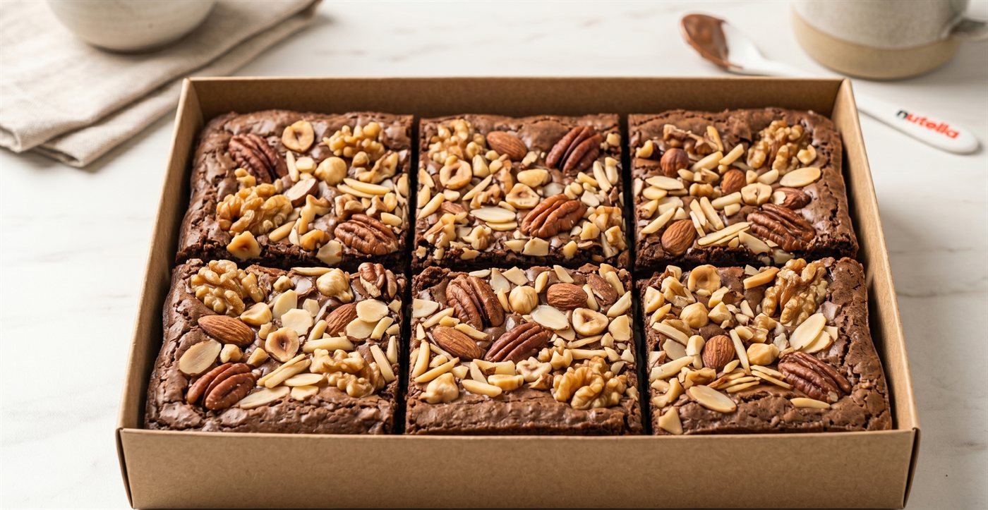 Nutty Madness — eggless brownie by La Cheffe Bakes